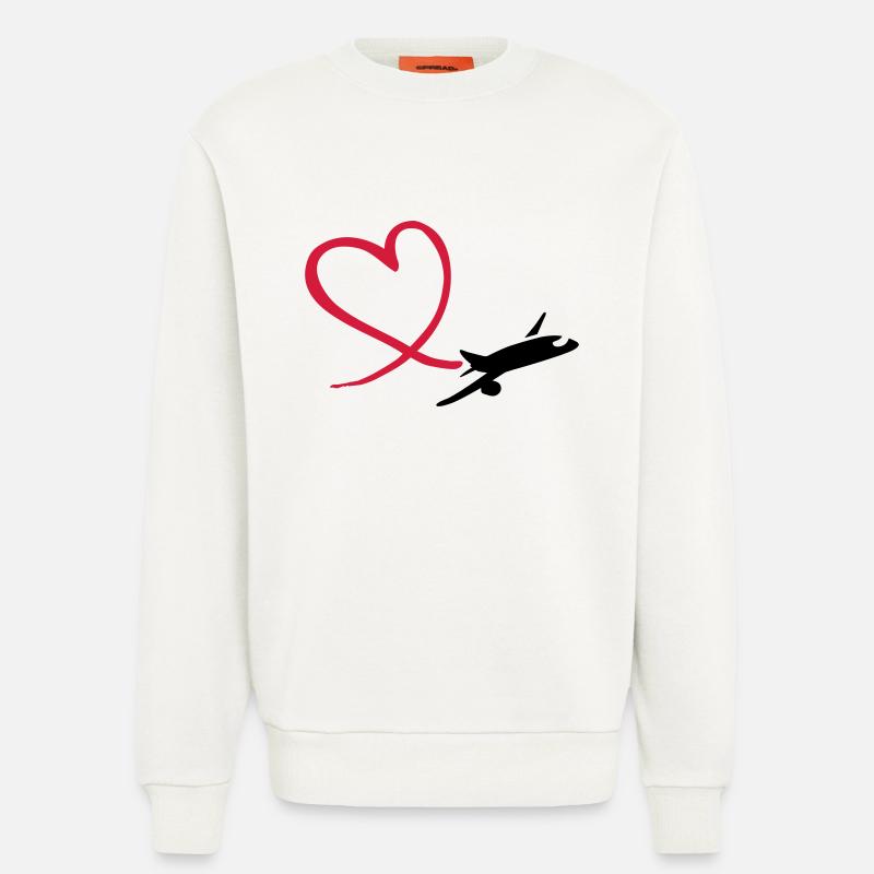 Flugzeug - Sweatshirt - made by SPREAD  - OFF WHITE
