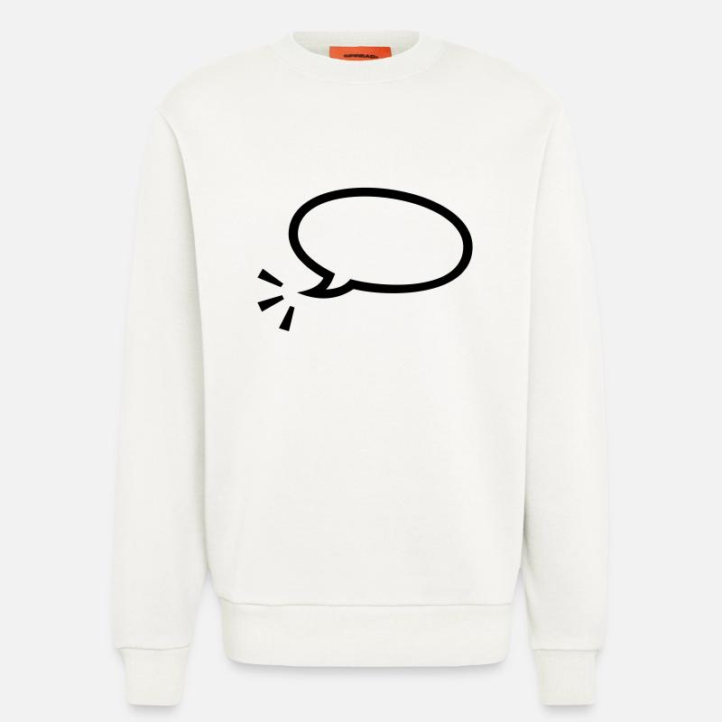 bulle/ speach bubble (1c) - Sweat bio décontracté fabriqué en UE - OFF WHITE