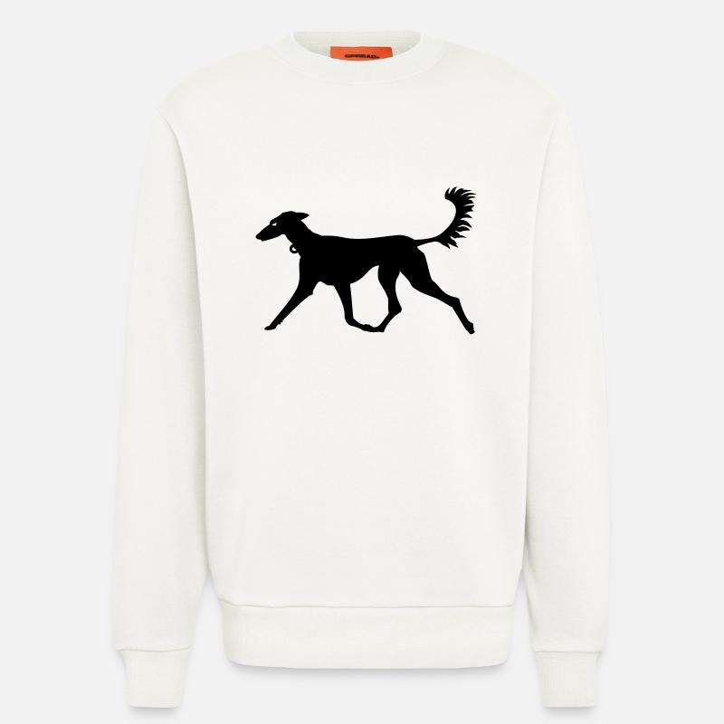 Windhund / greyhound (1c) - Sweatshirt - made by SPREAD  - OFF WHITE