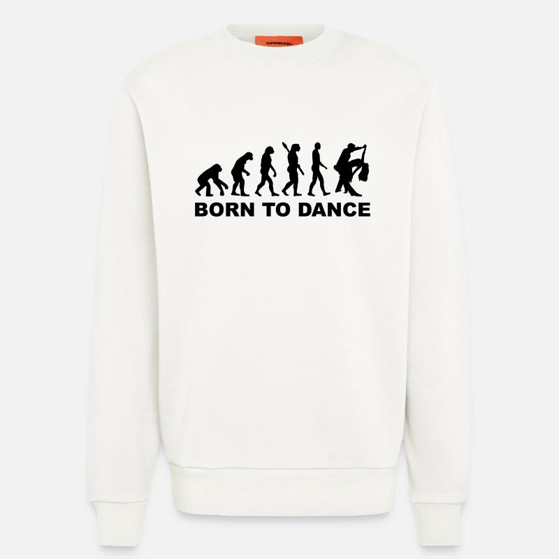 Évolution Danser - Sweat bio décontracté fabriqué en UE - OFF WHITE