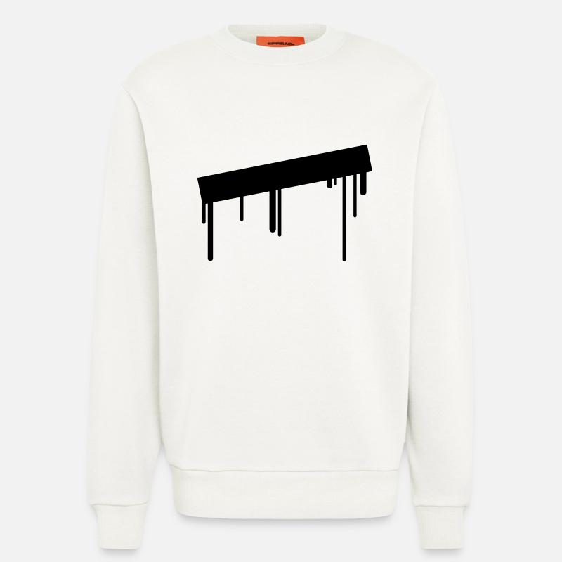 empty_graffiti_frame - Sweat bio décontracté fabriqué en UE - OFF WHITE