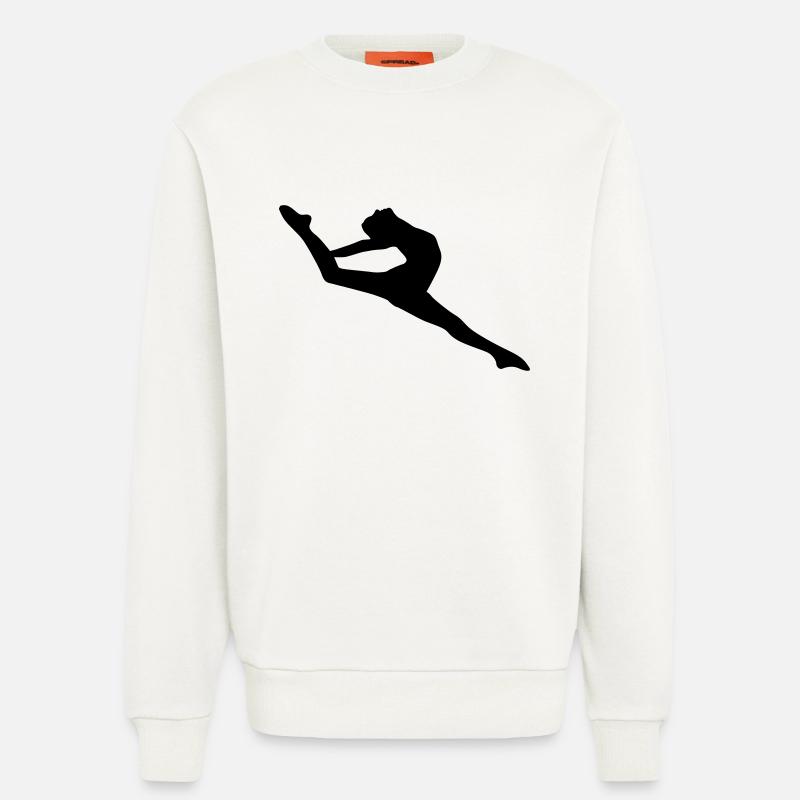 Danseuse de ballet vecteur Silhouette - Sweat bio décontracté fabriqué en UE - OFF WHITE