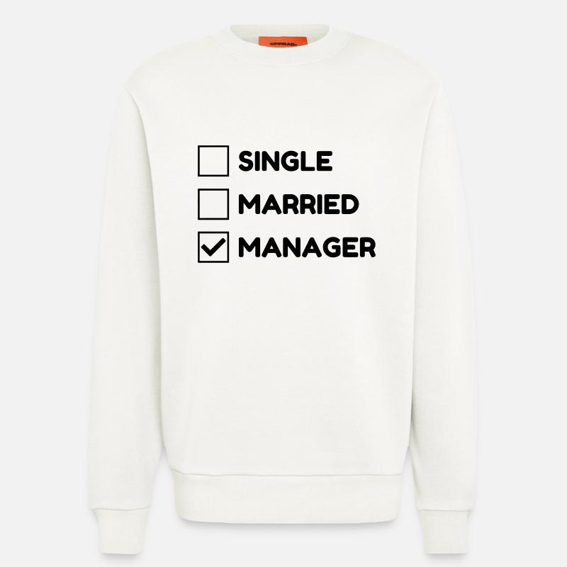Manager / Patron / Travail / Métier / Chef - Sweat bio décontracté fabriqué en UE - OFF WHITE
