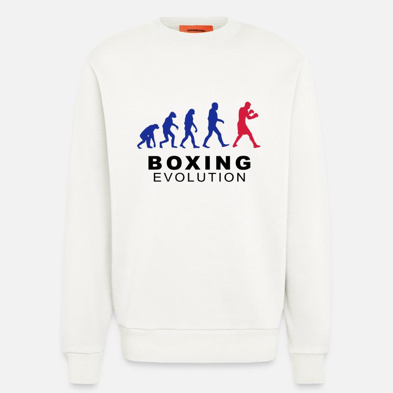 Boxing evolution - Sweatshirt - made by SPREAD  - OFF WHITE