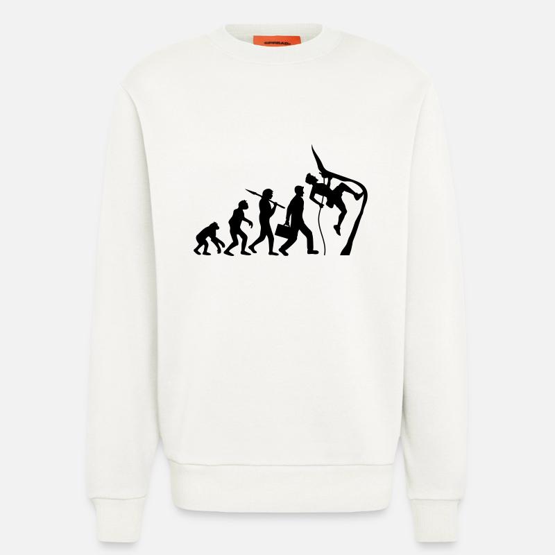 Climbing rope climbers evolution - Sweatshirt - made by SPREAD  - OFF WHITE