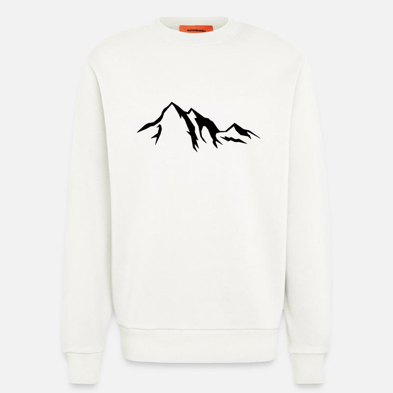 mountains_01 - Sweatshirt - made by SPREAD - OFF WHITE
