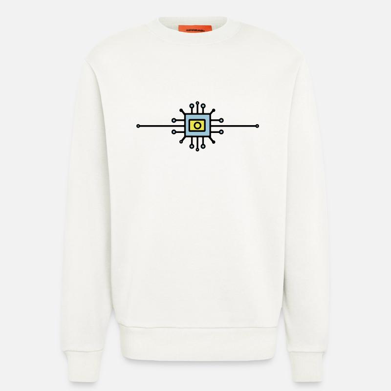 Computer Chip Digital Sensor - Sweatshirt - made by SPREAD  - OFF WHITE