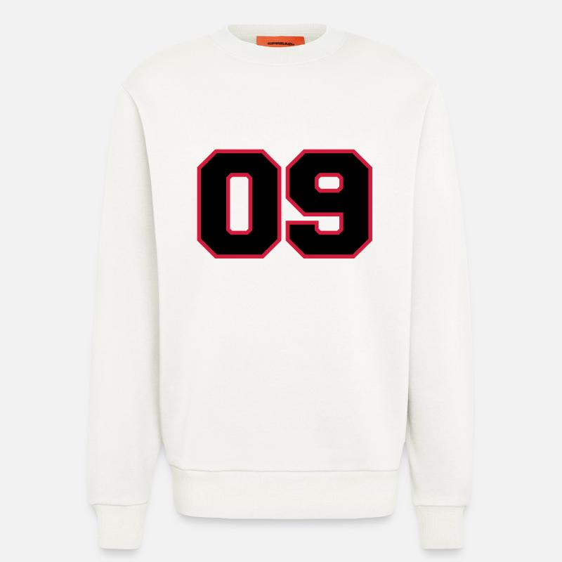 Numéro 09 - Sweat bio décontracté fabriqué en UE - OFF WHITE