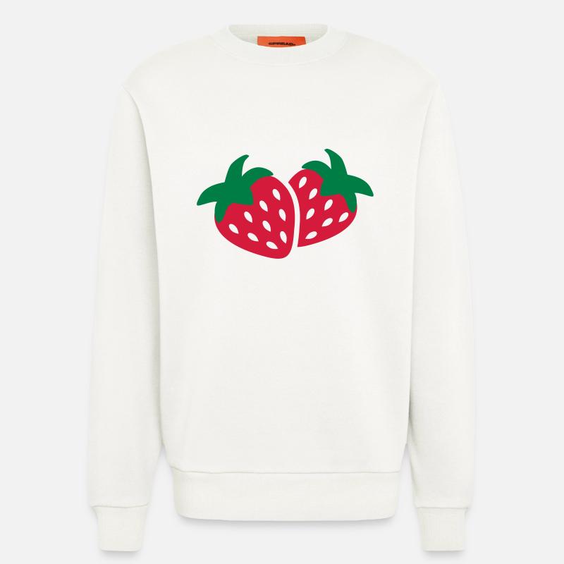 Fraise - Sweat bio décontracté fabriqué en UE - OFF WHITE