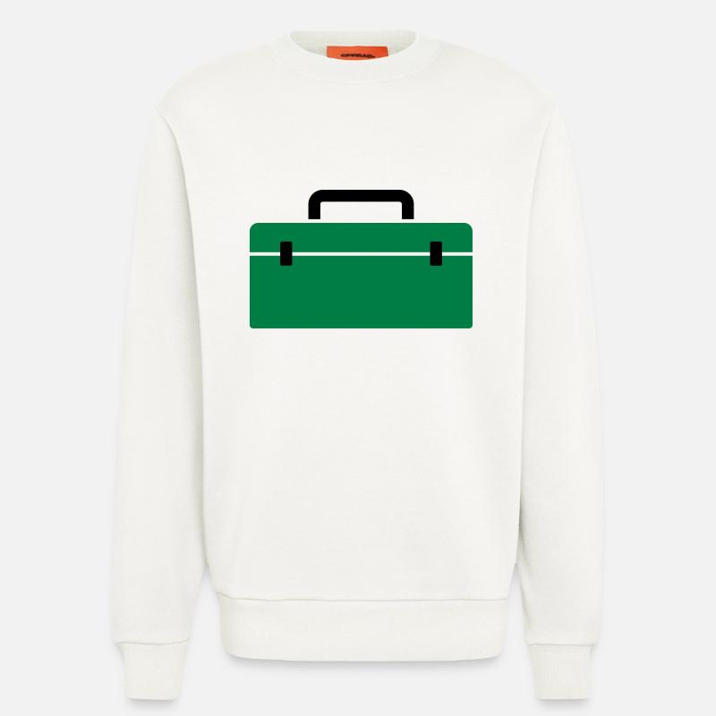 Werkzeugkiste oder Angelkoffer - Geschenk - Sweatshirt - made by SPREAD  - OFF WHITE
