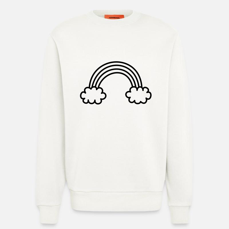 Regenbogen - Sweatshirt - made by SPREAD  - OFF WHITE