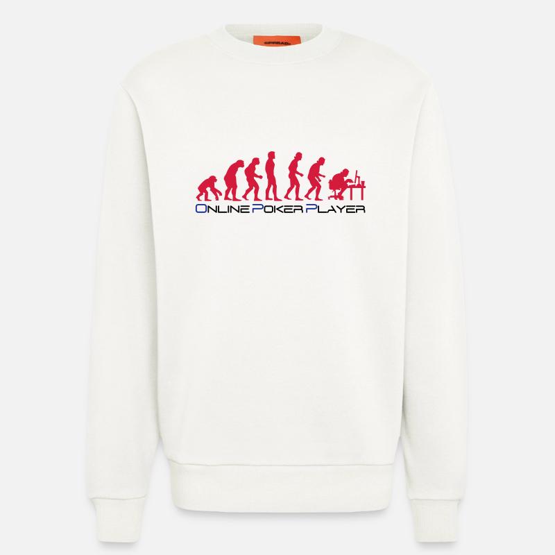 poker_evolution - Sweat bio décontracté fabriqué en UE - OFF WHITE