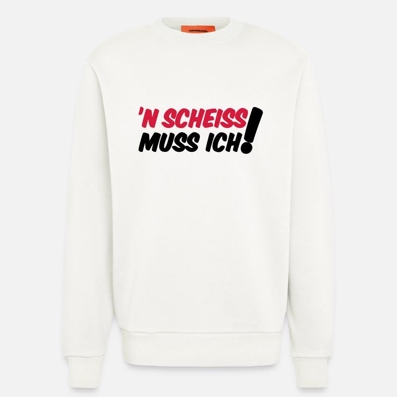 'N SCHEISS MUSS ICH! - Sweatshirt - made by SPREAD  - OFF WHITE