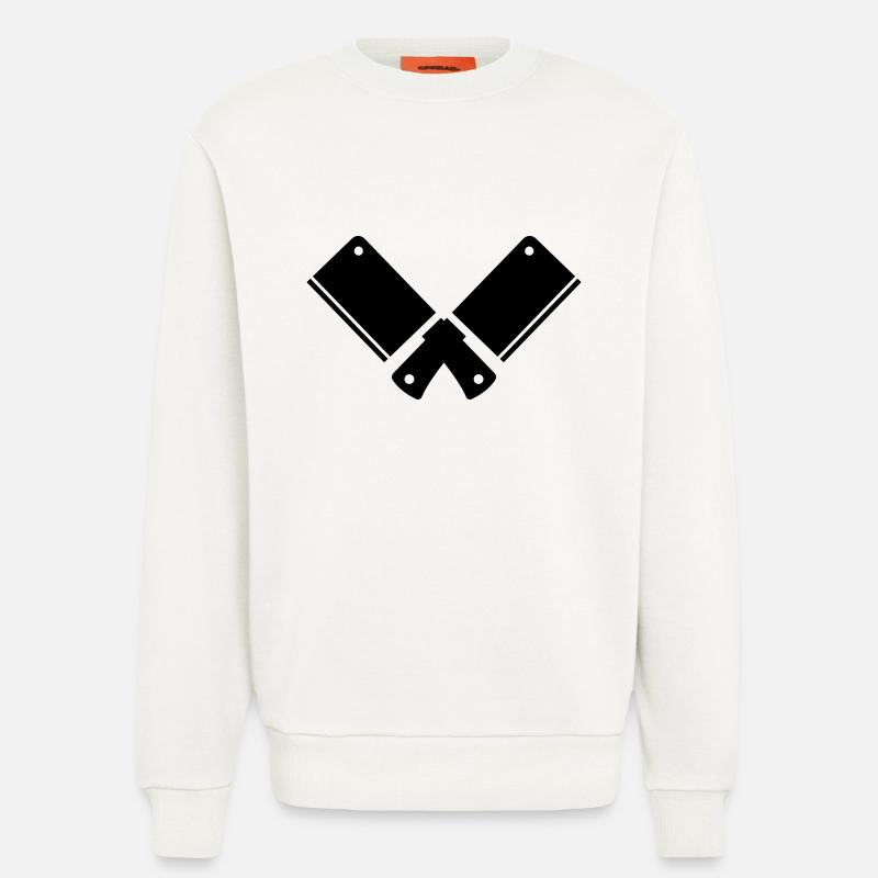 Küchenmesser - Sweatshirt - made by SPREAD  - OFF WHITE