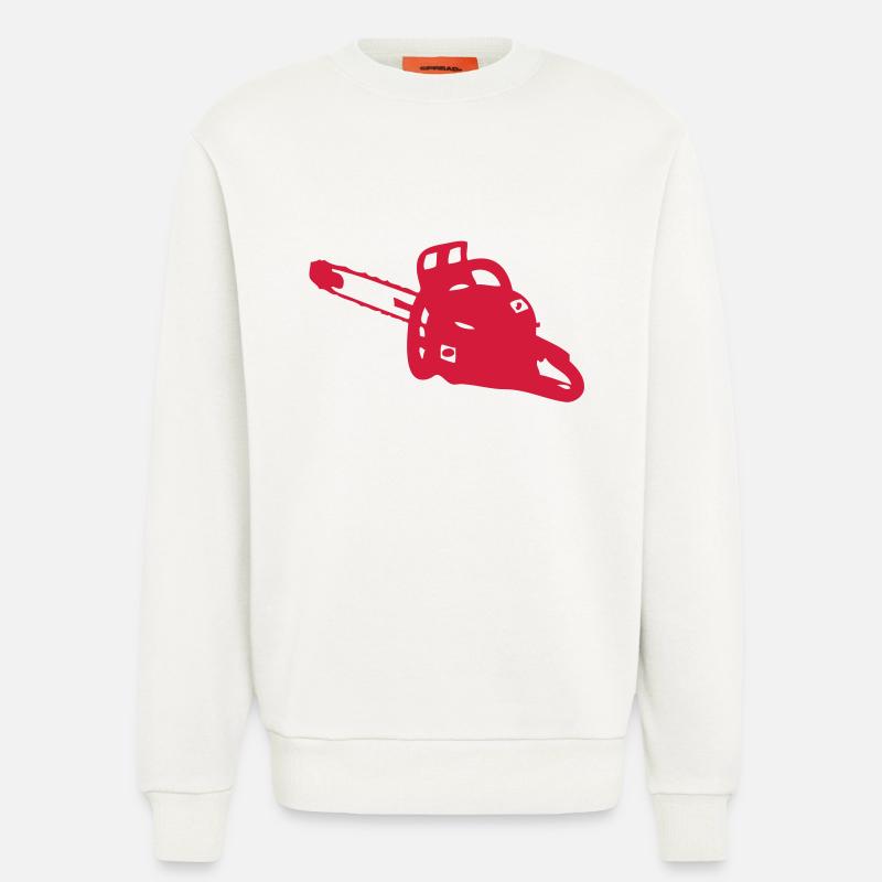 tronconneuse2 - Sweat bio décontracté fabriqué en UE - OFF WHITE