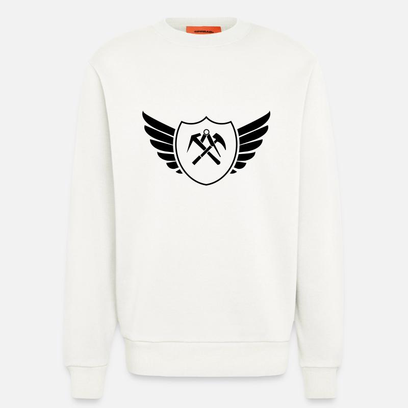 wappen shield dachdecker - Sweatshirt - made by SPREAD  - OFF WHITE