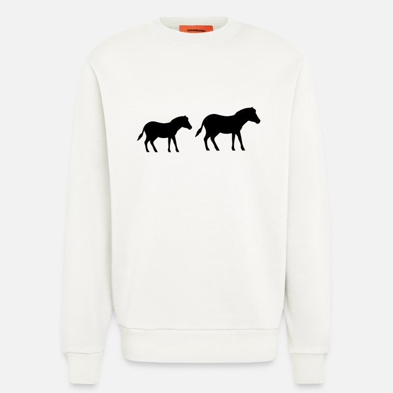 pferd pony 2 - Sweatshirt - made by SPREAD  - OFF WHITE