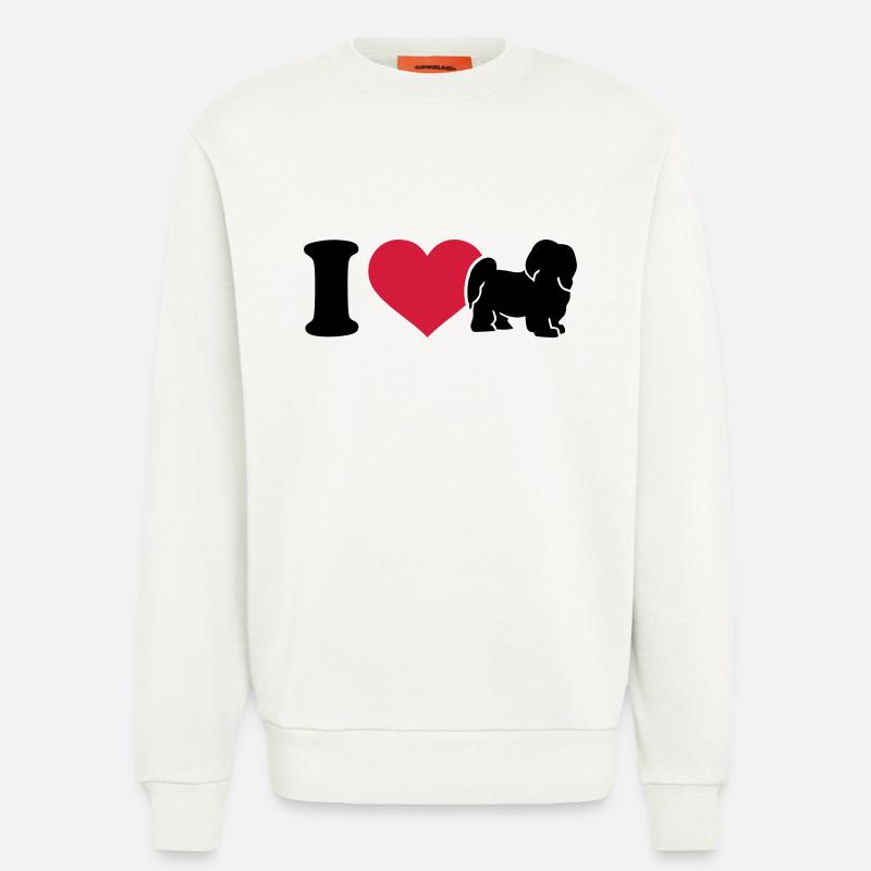 I love Havanese - Sweat bio décontracté fabriqué en UE - OFF WHITE