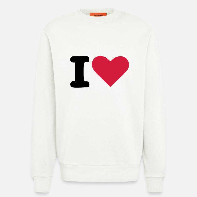i-heart - Sweatshirt - made by SPREAD  - OFF WHITE