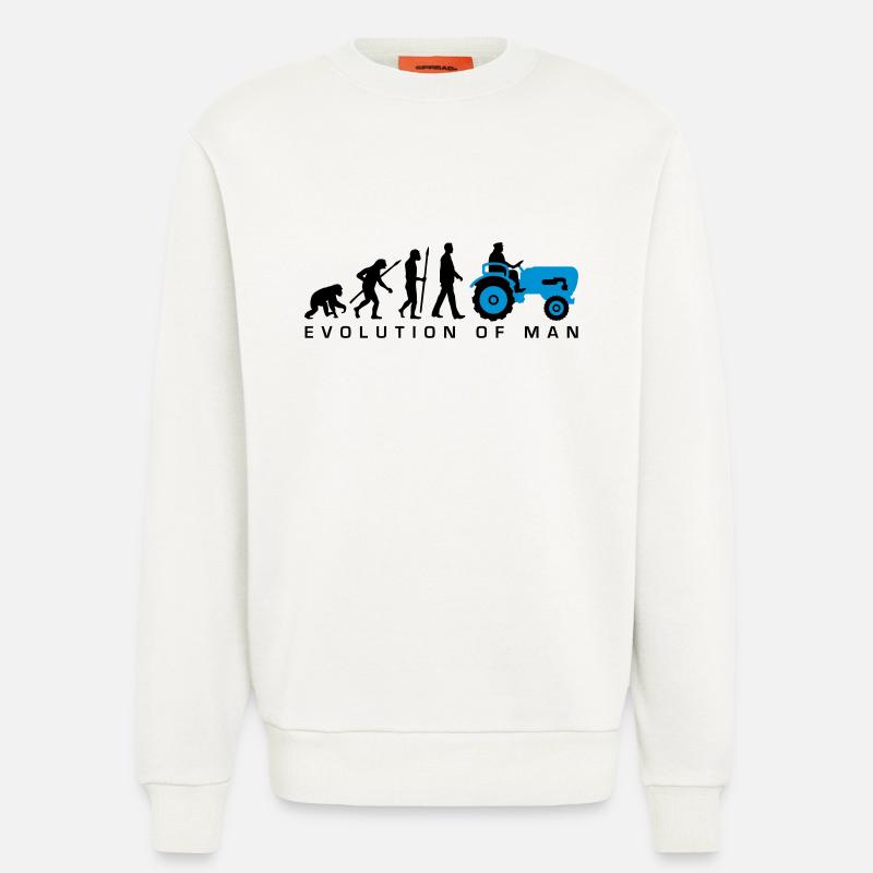 evolution_bauer_mit_traktor_032013_a_2c - Sweatshirt - made by SPREAD  - OFF WHITE