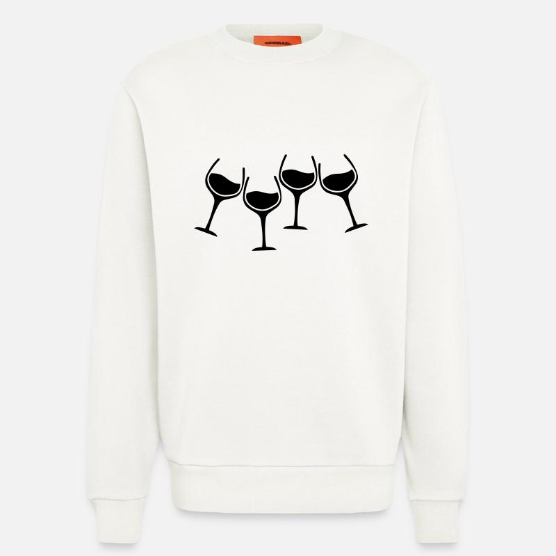 glaeser anstossen - Sweatshirt - made by SPREAD  - OFF WHITE