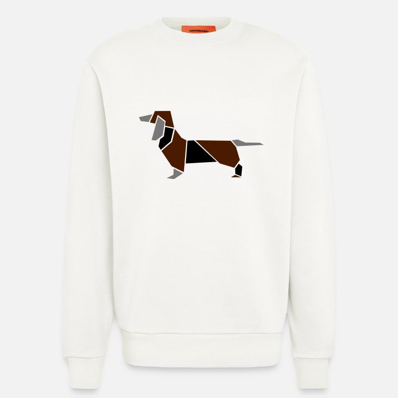 Origami Dackel - Sweatshirt - made by SPREAD  - OFF WHITE