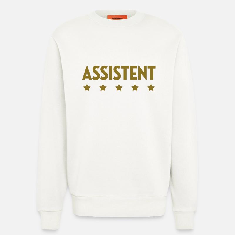 Assistent - Assistentin - Mitarbeiter - Chef - Sweatshirt - made by SPREAD  - OFF WHITE