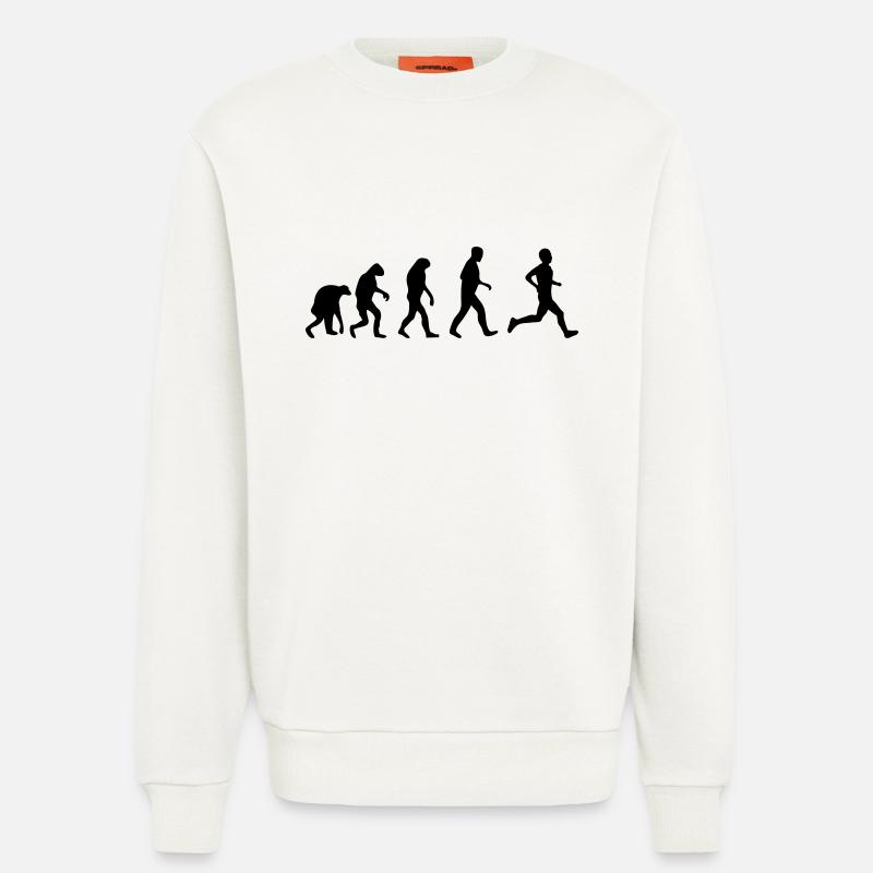 running evolution - Sweatshirt - made by SPREAD  - OFF WHITE
