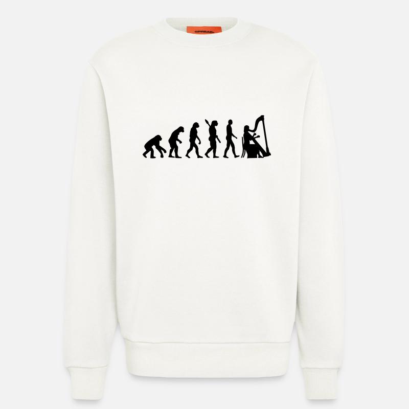 Evolution Harpe - Sweat bio décontracté fabriqué en UE - OFF WHITE