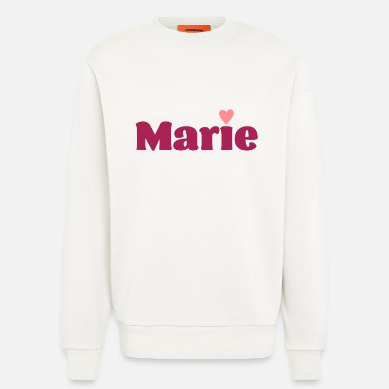 Marie mit Herz Geschenk - Sweatshirt - made by SPREAD  - OFF WHITE