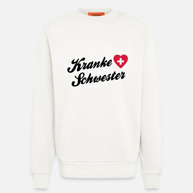 sœur malade - infirmière - Carnaval - Sweat bio décontracté fabriqué en UE - OFF WHITE