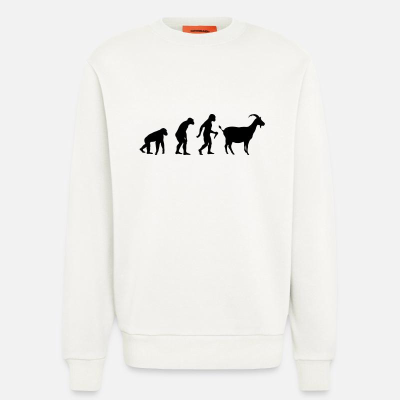 Goat Evolution - Sweatshirt - made by SPREAD  - OFF WHITE