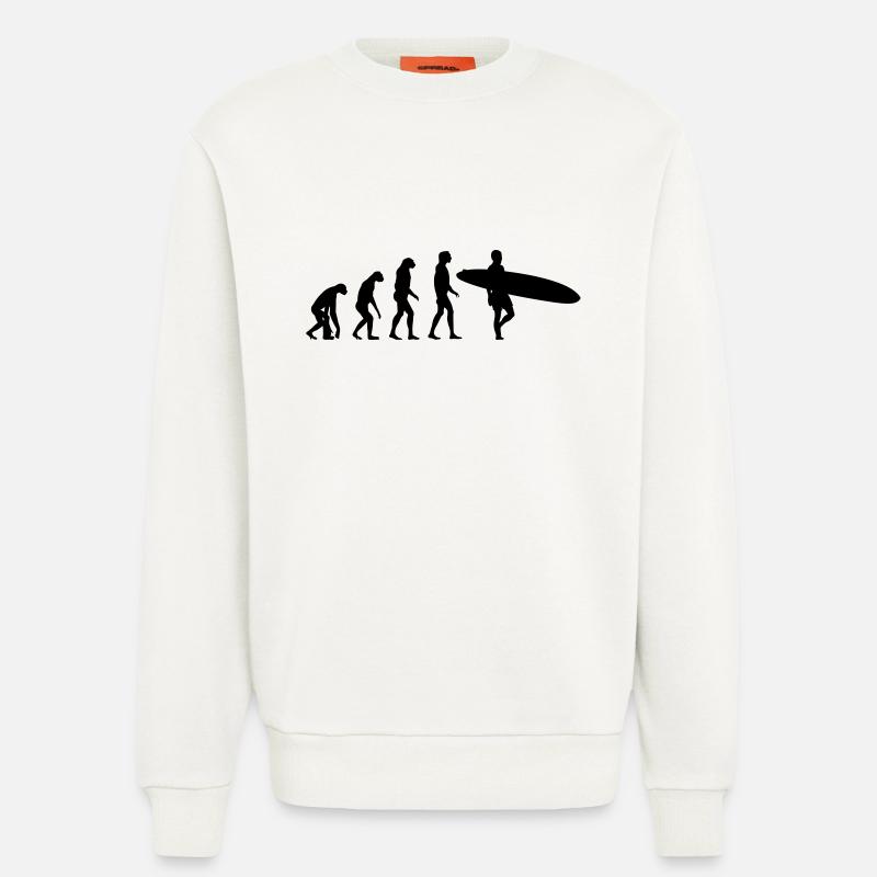 surfer evolution - Sweat bio décontracté fabriqué en UE - OFF WHITE