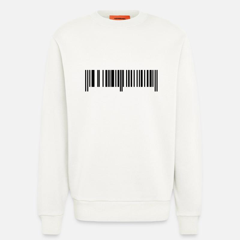 Barcode - Strichcode - Sweatshirt - made by SPREAD  - OFF WHITE