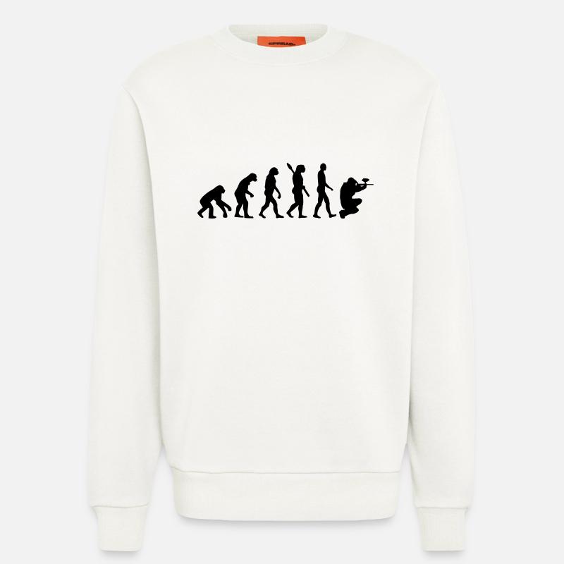 Paintball evolution - Sweatshirt - made by SPREAD  - OFF WHITE
