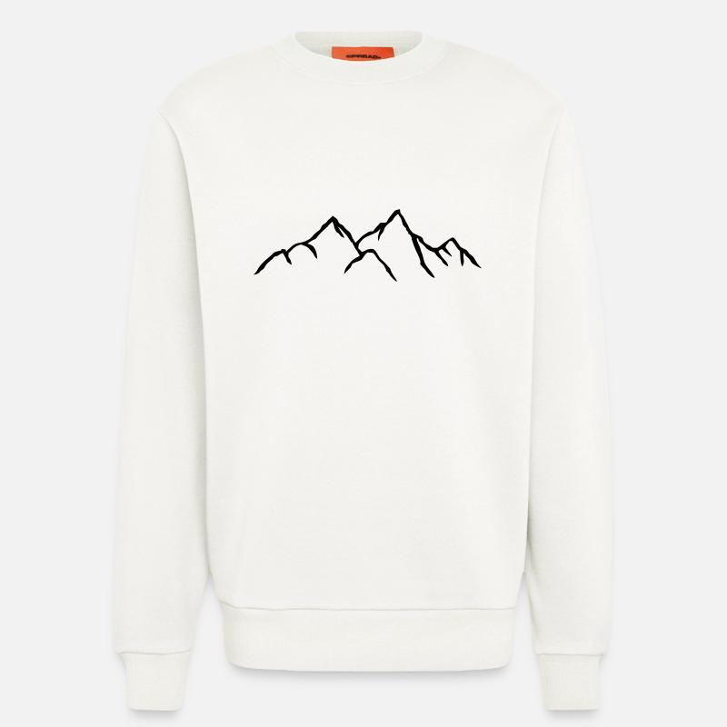 Schöne Berg Landschaft - Sweatshirt - made by SPREAD  - OFF WHITE