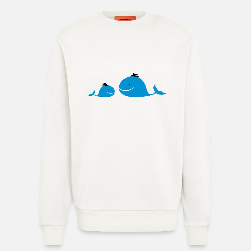 Wale gross klein - Sweatshirt - made by SPREAD  - OFF WHITE