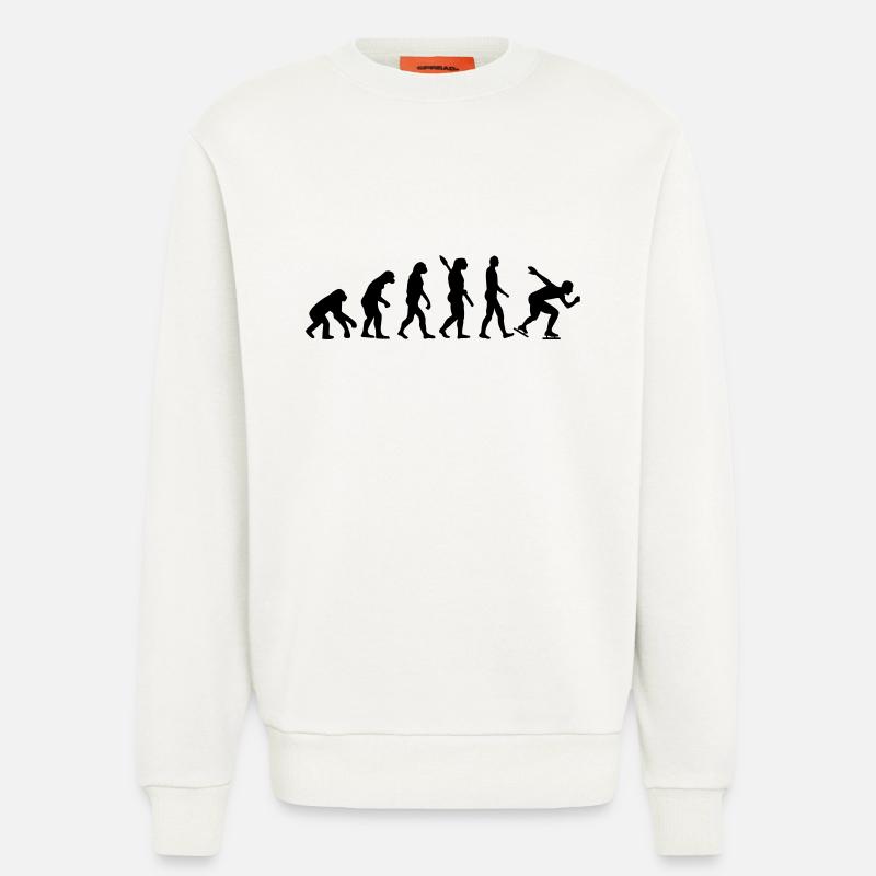 Evolution Speed skating - Sweatshirt - made by SPREAD  - OFF WHITE