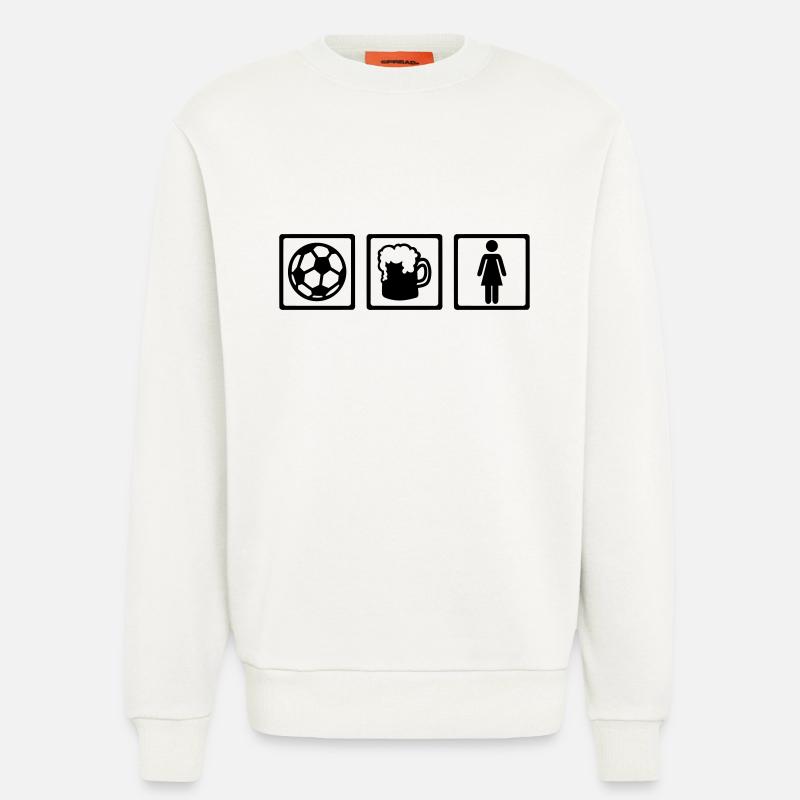 Fußball Bier - Sweatshirt - made by SPREAD  - OFF WHITE