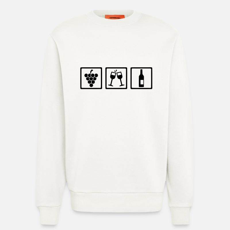 Wein - Sweatshirt - made by SPREAD  - OFF WHITE