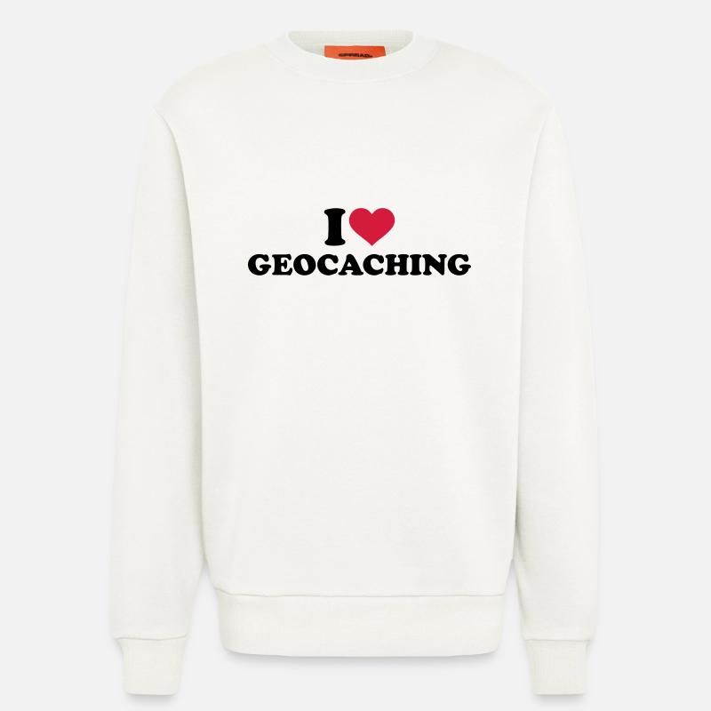 Geocaching - Sweatshirt - made by SPREAD  - OFF WHITE
