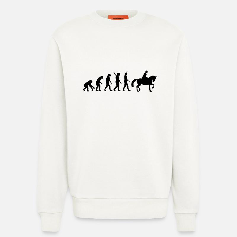 Évolution Cheval - Sweat bio décontracté fabriqué en UE - OFF WHITE