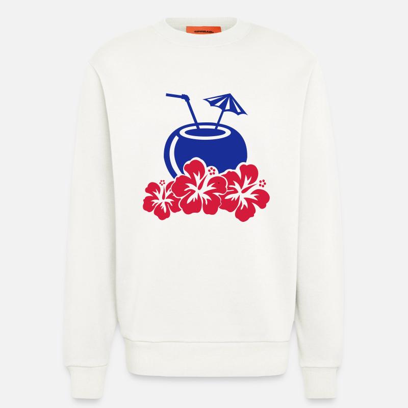 cocktail hibiskus - Sweatshirt - made by SPREAD - OFF WHITE