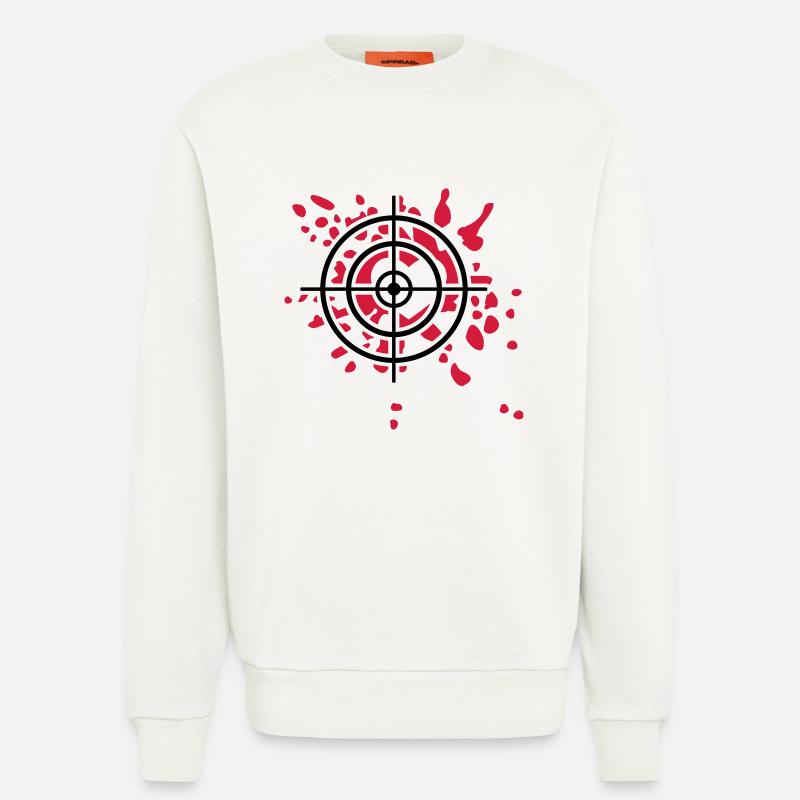 Fadenkreuz Treffer - Sweatshirt - made by SPREAD - OFF WHITE