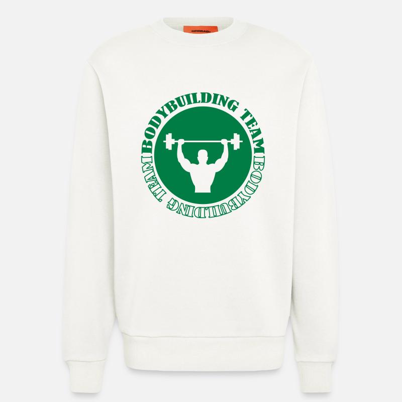 Équipe de musculation - Sweat bio décontracté fabriqué en UE - OFF WHITE