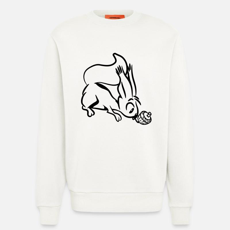 Squirrel doux drôle - Sweat bio décontracté fabriqué en UE - OFF WHITE