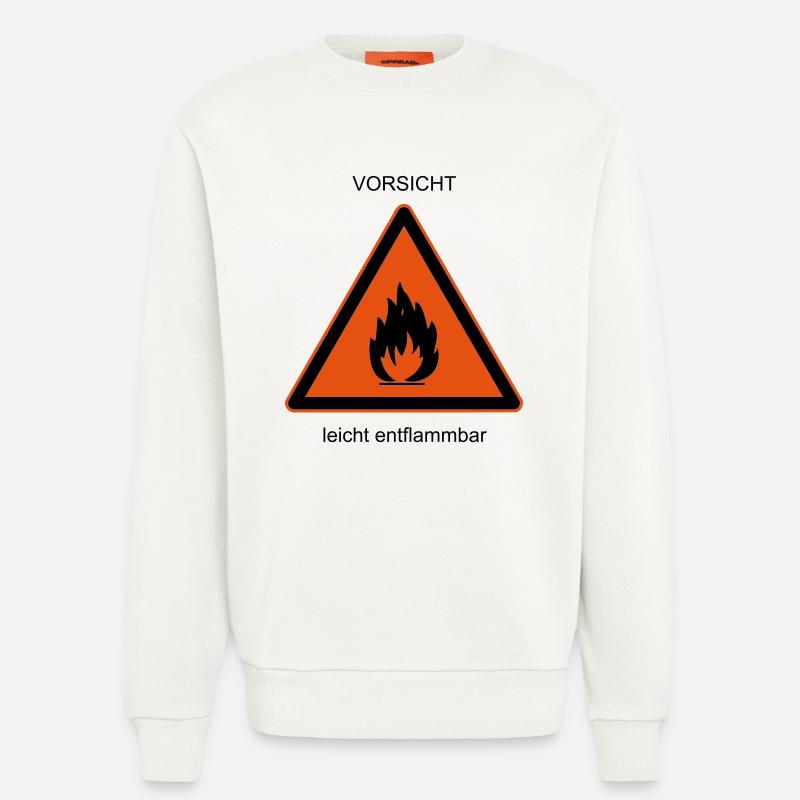 leicht entflammbar - Sweatshirt - made by SPREAD  - OFF WHITE