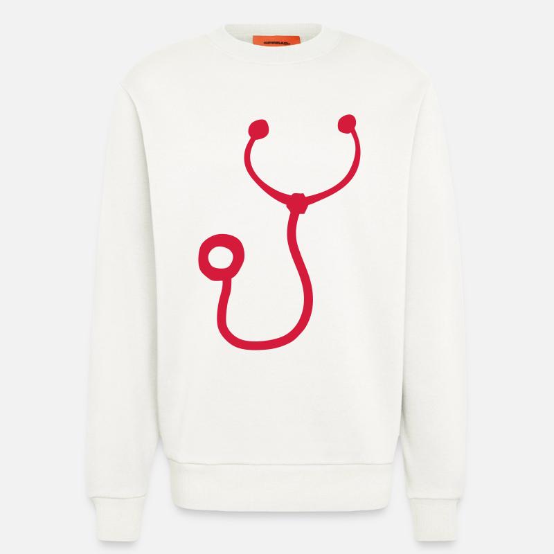 stethoscope stetoscope sthetoscope docte - Sweat bio décontracté fabriqué en UE - OFF WHITE