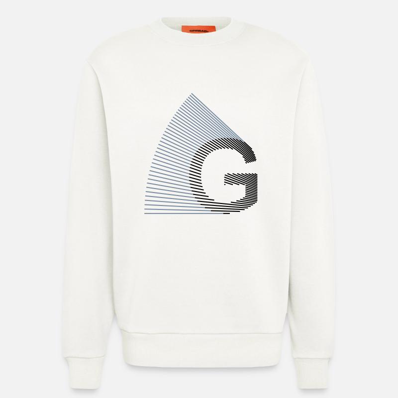 strahlen_typo_G - Sweatshirt - made by SPREAD  - OFF WHITE