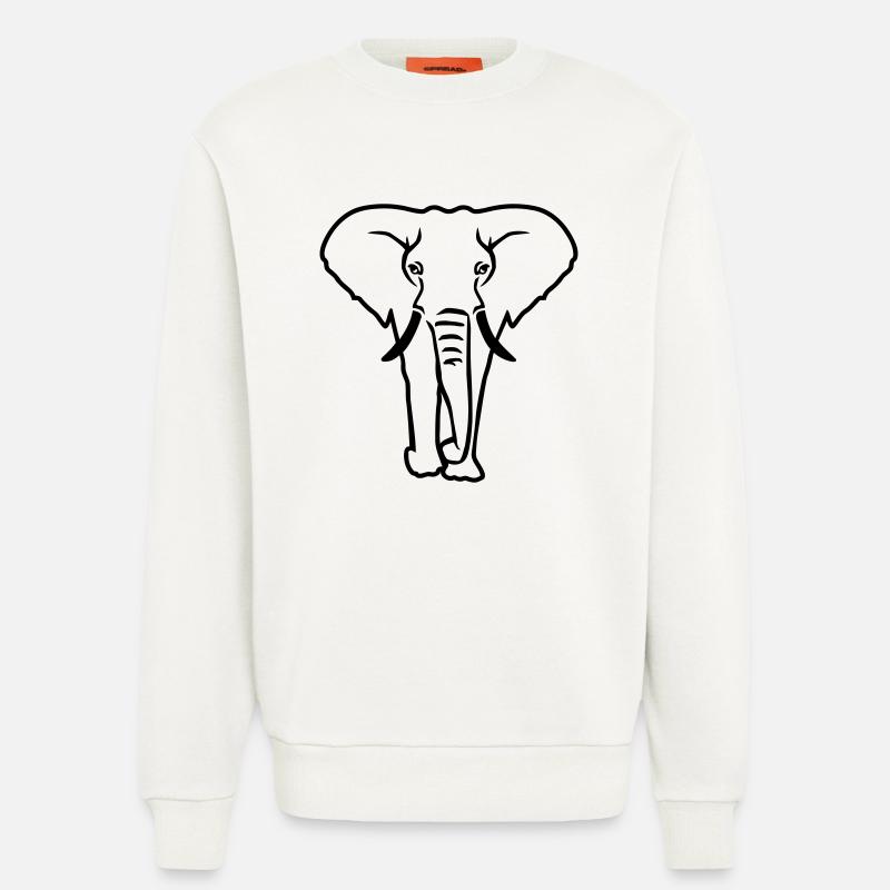 Elefant - Sweatshirt - made by SPREAD  - OFF WHITE